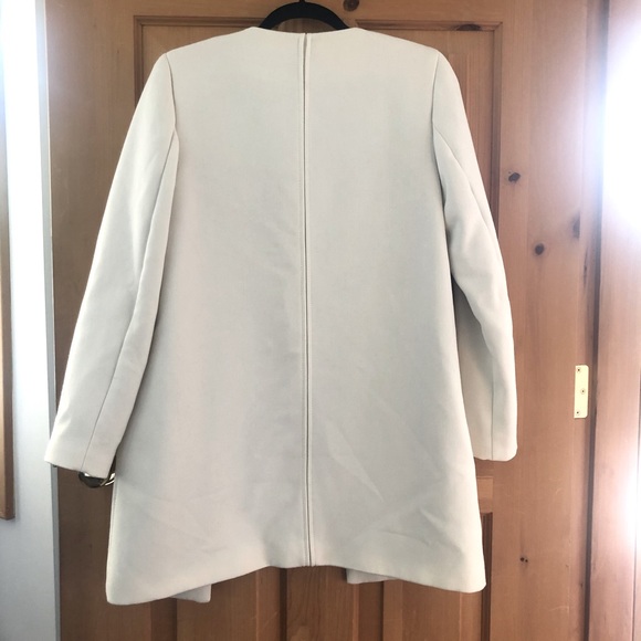 Zara cream duster jacket with zipper detailing - Picture 7 of 7